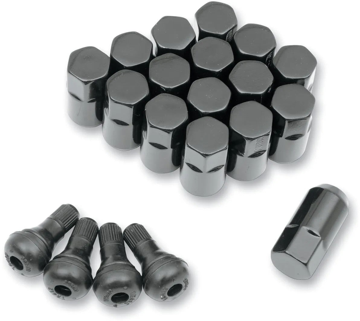 MOOSE Racing lug nut 10mm black 16pk zwart