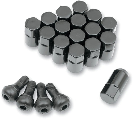 MOOSE Racing lug nut 10mm black 16pk zwart