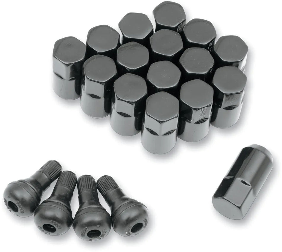 MOOSE Racing lug nut 10mm black 16pk zwart