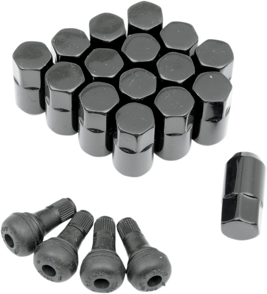 MOOSE Racing lug nut 3/8 black 16pk zwart | Femon Parts
