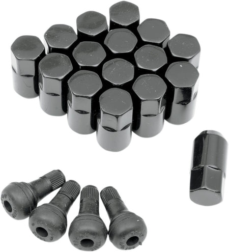 MOOSE Racing lug nut 3/8 black 16pk zwart | Femon Parts