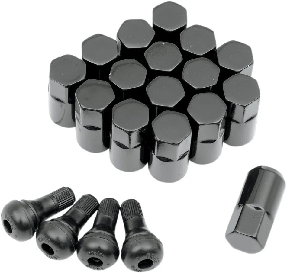 MOOSE Racing lug nut 12x1.25 blk 16pk