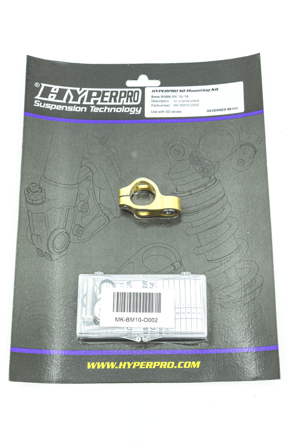 Hyperpro Handlebar Dampers + Parts - Steering Damper Mounting Kit BMW