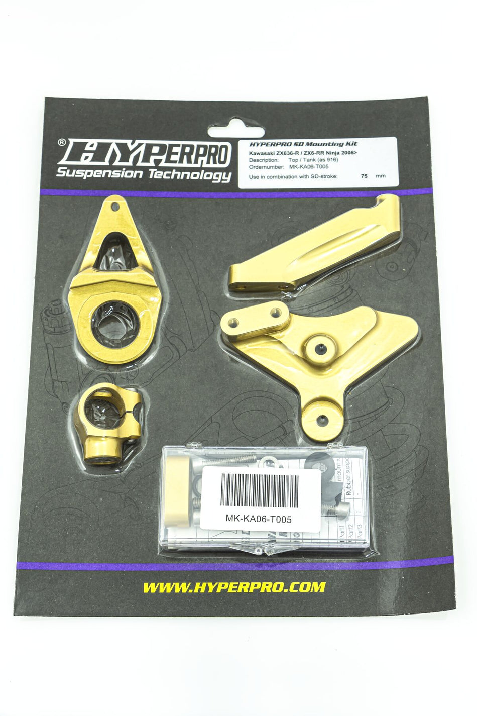 Hyperpro Handlebar Dampers + Parts - Steering Damper Mounting Kit Kawasaki