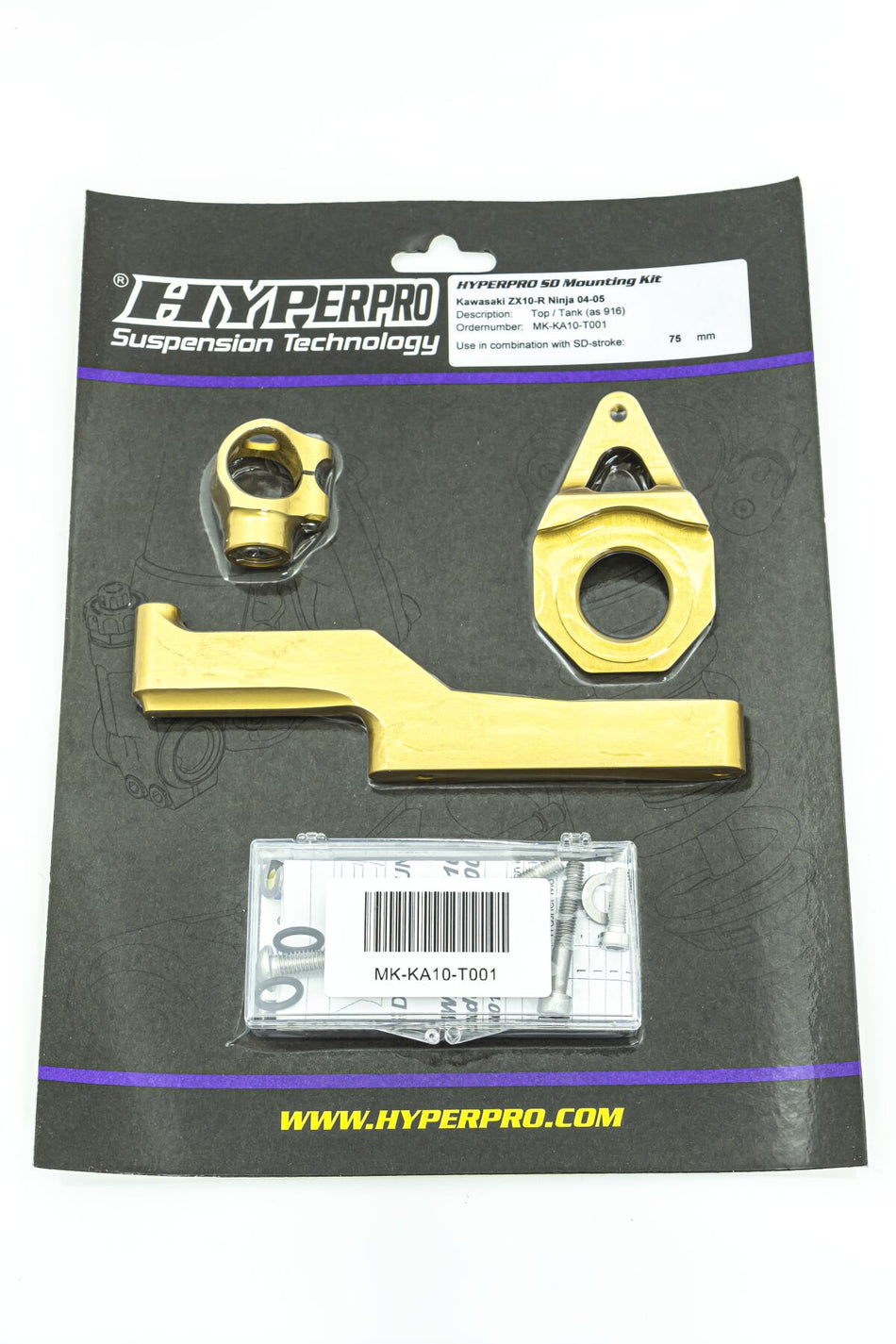 Hyperpro Handlebar Dampers + Parts - Steering Damper Mounting Kit Kawasaki