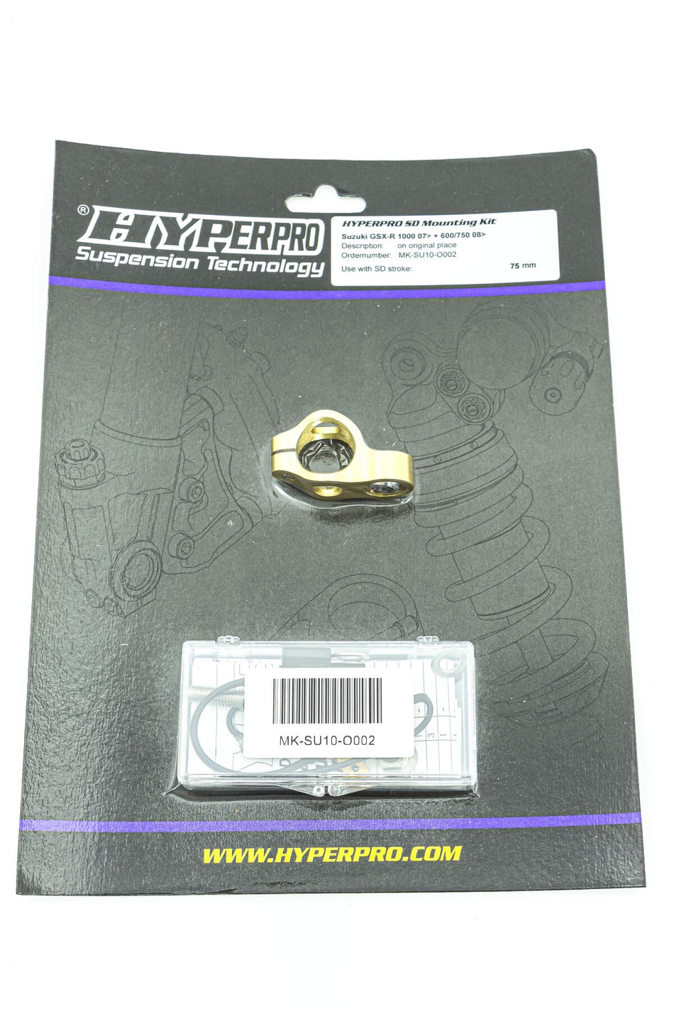Hyperpro Handlebar Dampers + Parts - Steering Damper Mounting Kit Suzuki