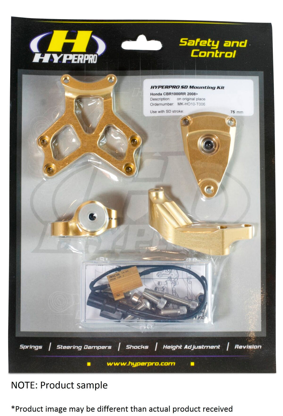 Hyperpro Handlebar Dampers + Parts - Steering Damper Mounting Kit Yamaha