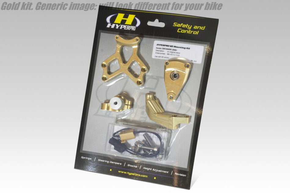Hyperpro Handlebar Dampers + Parts - Steering Damper Mounting Kit Yamaha