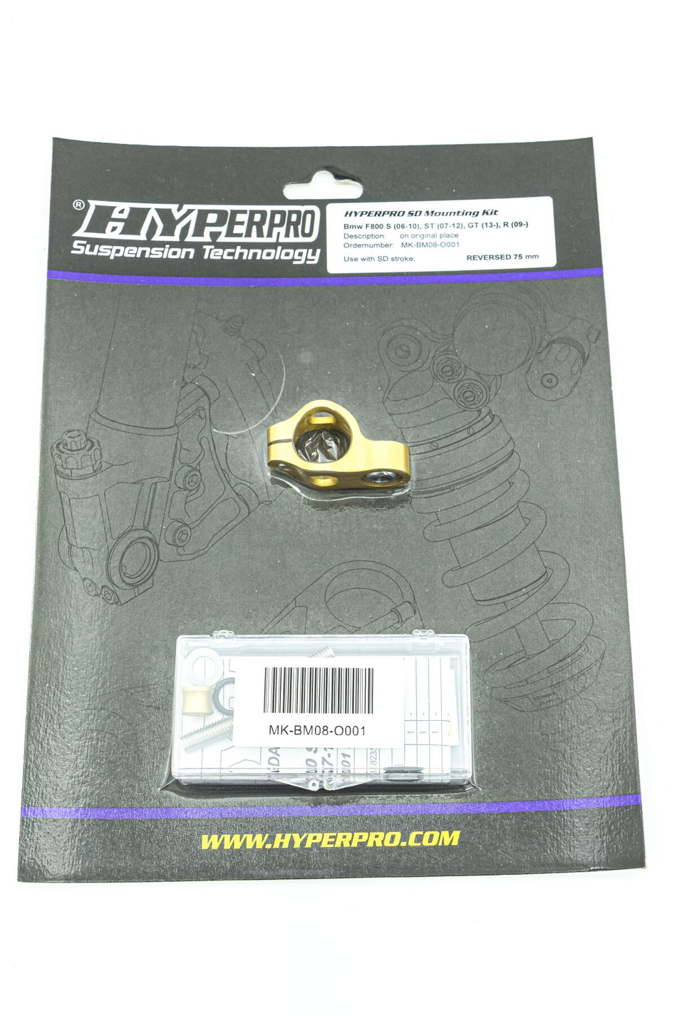 Hyperpro Handlebar Dampers + Parts - Steering Damper Mounting Kit BMW
