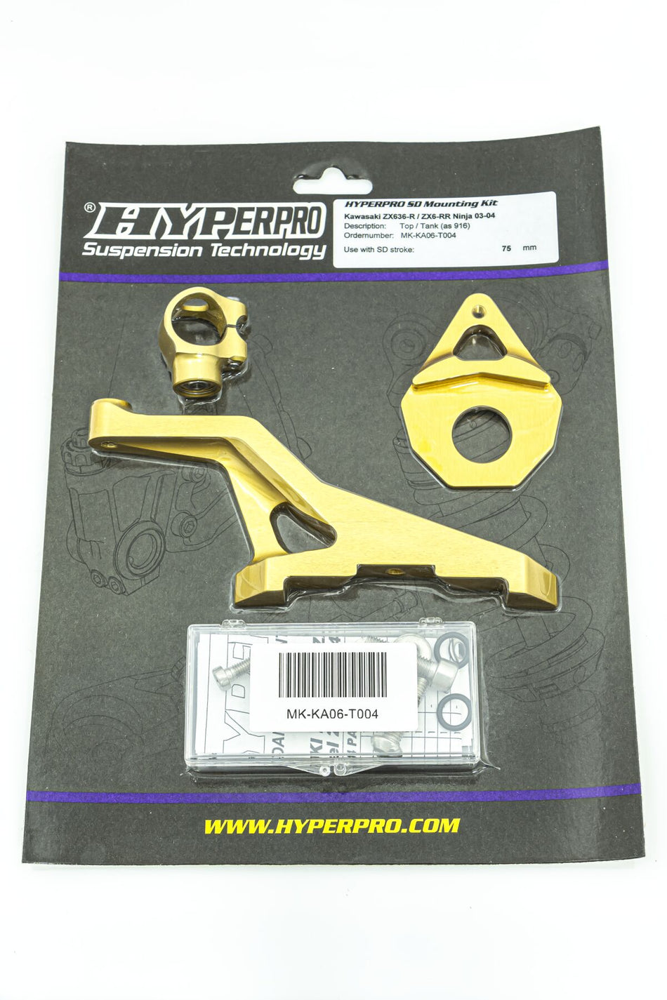 Hyperpro Handlebar Dampers + Parts - Steering Damper Mounting Kit Kawasaki