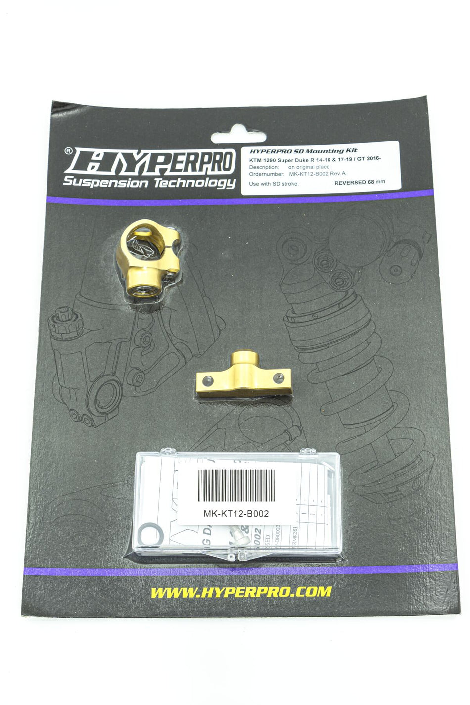 Hyperpro Handlebar Dampers + Parts - Damper Mount KTM Duke 1290 R