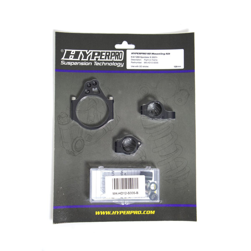 Hyperpro Handlebar Dampers + Parts - Steering Damper Mounting Kit Sportster S
