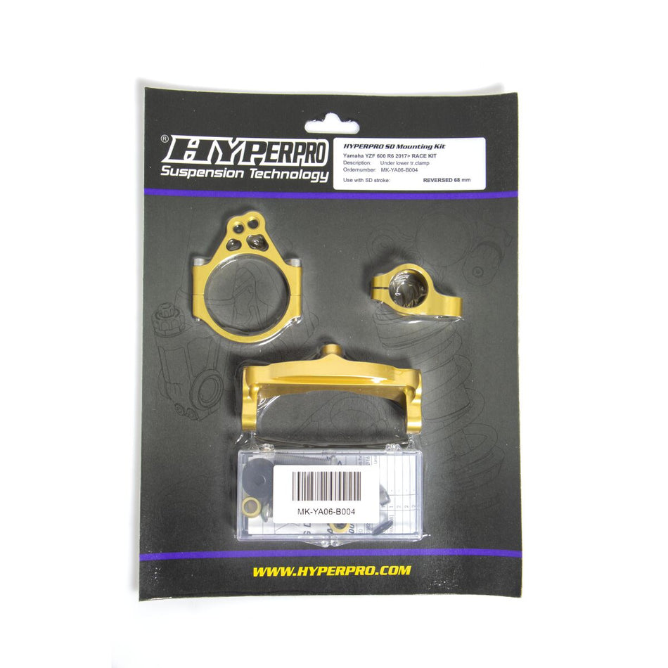 Hyperpro Handlebar Dampers + Parts - Steering Damper Mount Kit Yamaha R6 Race