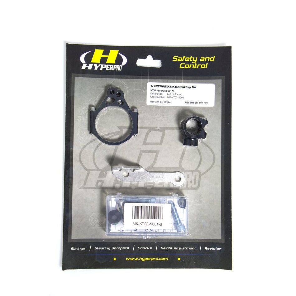 Hyperpro Handlebar Dampers + Parts - Steering Damper Mounting Kit Duke 390 17-21