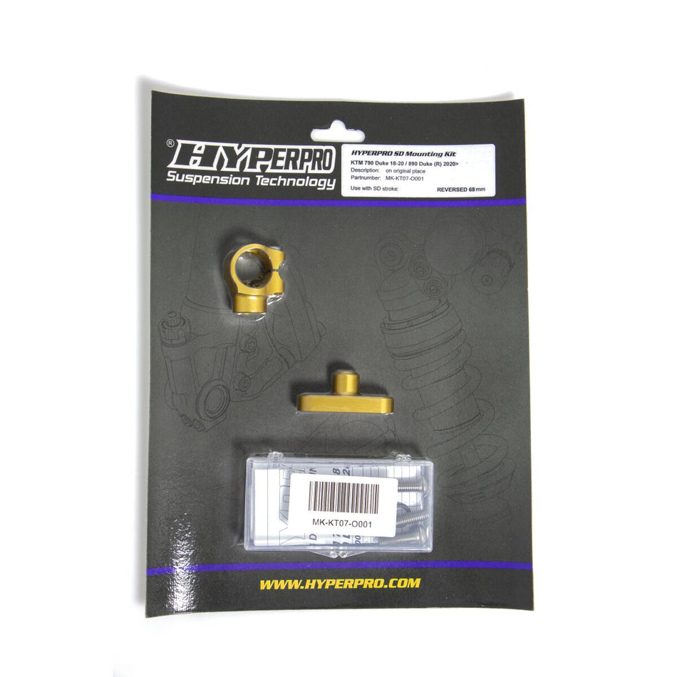 Hyperpro Handlebar Dampers + Parts - Steering Damper Mounting Kit Duke790 18-20