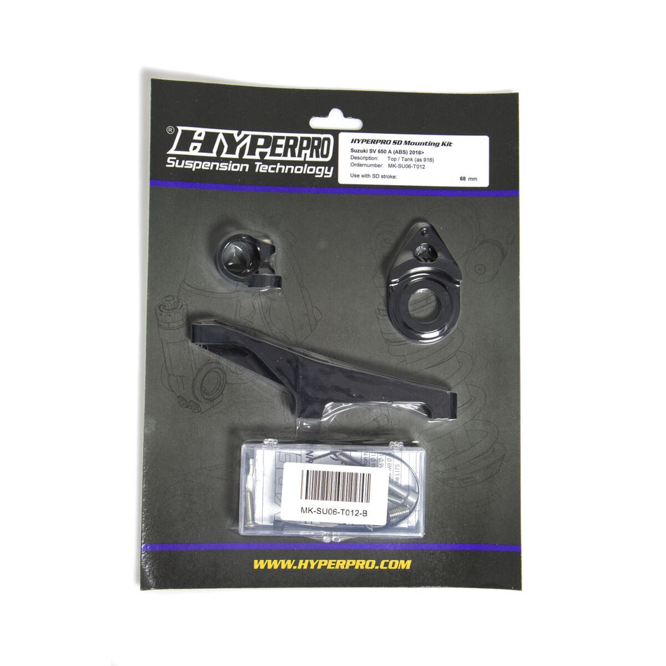 Hyperpro Handlebar Dampers + Parts - Steering Damper Mounting Kit Suzuki SV650 16-