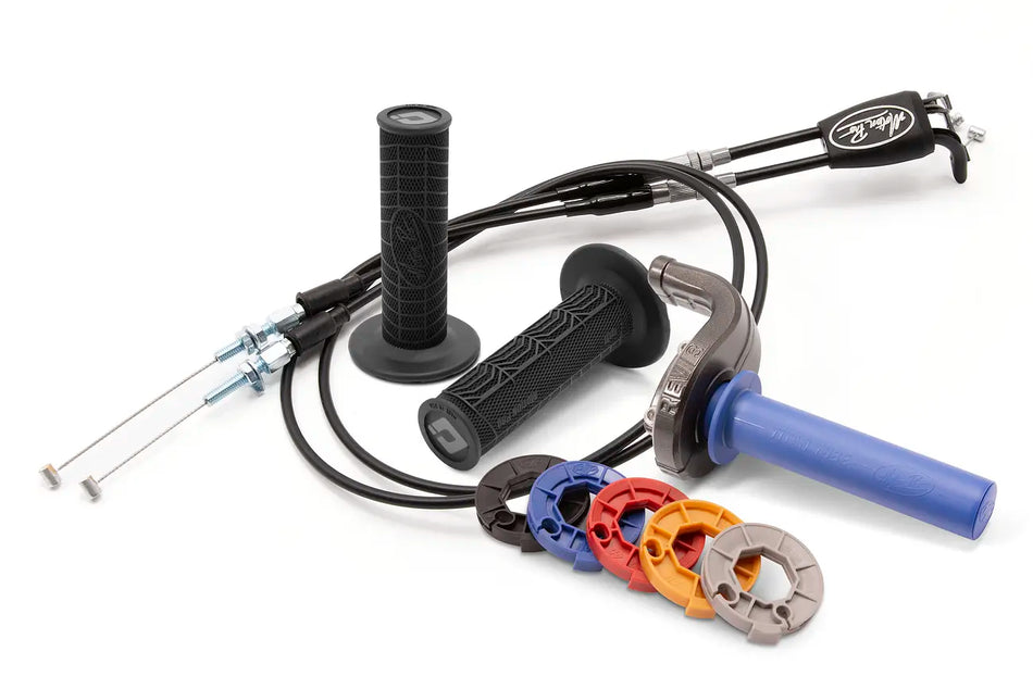 Rev3 Throttle Kit with Grips - THROTTLE KIT REV-3-KAW