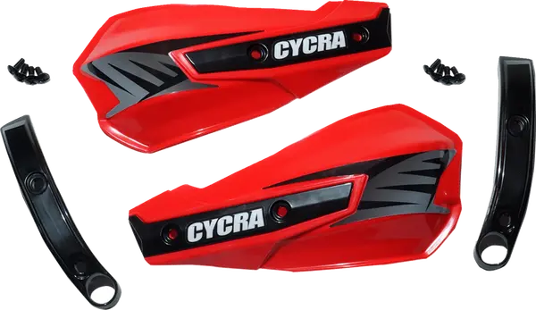 CYCRA Replacement Vortex Handshields w/ Abrasion Guards - Red