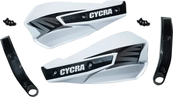 CYCRA Replacement Vortex Handshields w/ Abrasion Guards - White