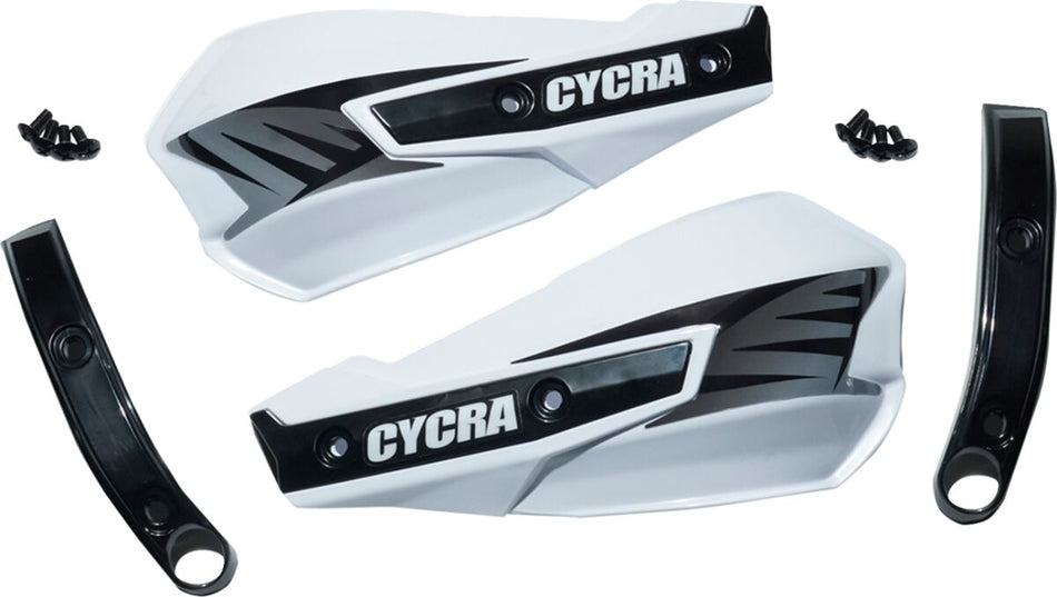 CYCRA Replacement Vortex Handshields w/ Abrasion Guards - White