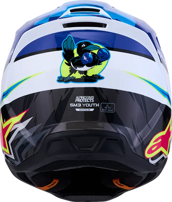 Alpinestars Helm Jeugd SM3 FALCON Blauw/Zwart/Roze
