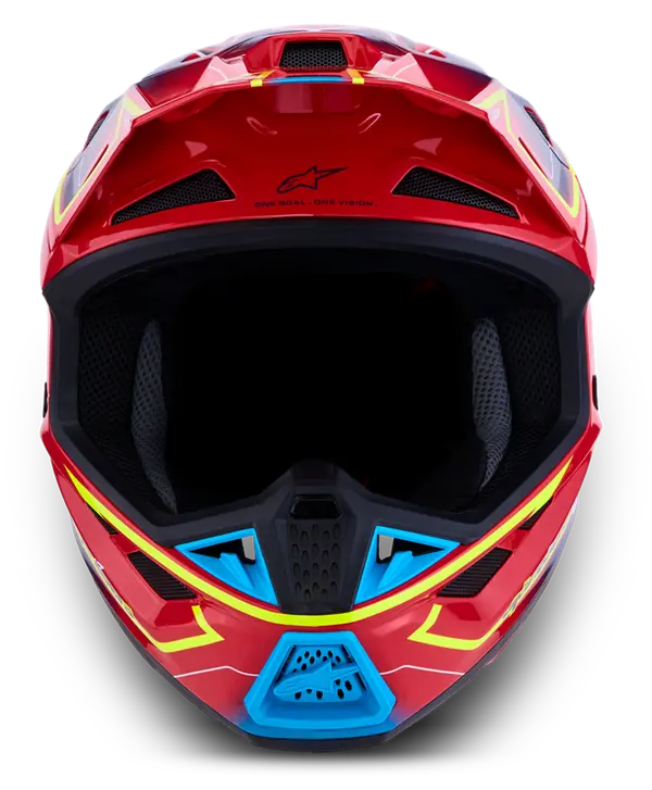 Alpinestars Helm SM7 CAST Rood/Geel/Blauw