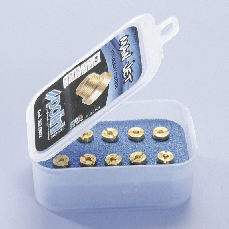 Polini jet pack. 10 jets (Dell'Orto type) of 6 mm, 140/158 (362.0006)