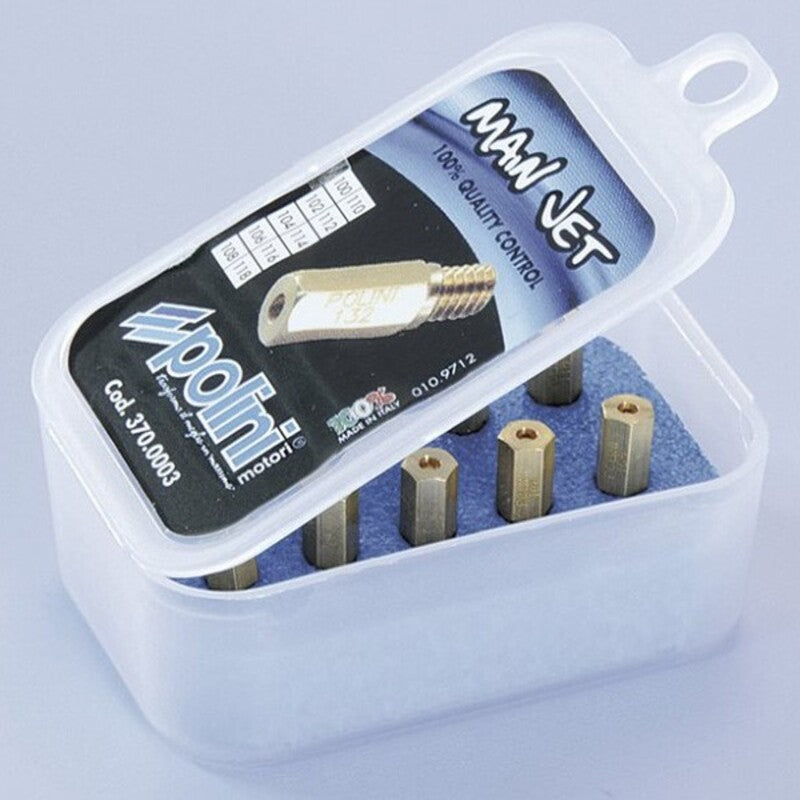 Polini main jet pack-10 jets for Keihin/PWK carburetor, 100/118 (370.0003)