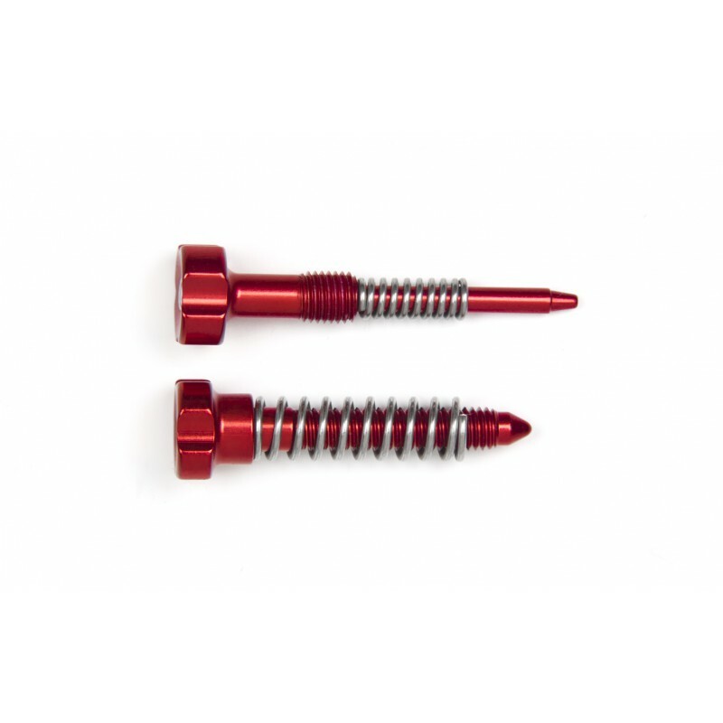 S3 Parts Enduro Carburetor Adjuster Screws Idle + Air + Springs Red