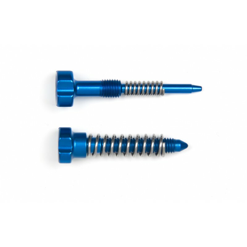 S3 Parts Enduro Carburetor Adjuster Screws Idle + Air + Springs Blue