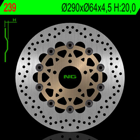 NG BRAKES Round Floating Brake Disc