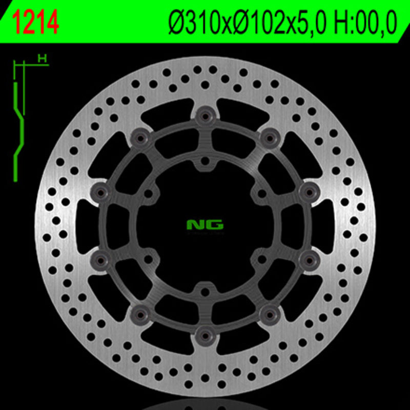 NG BRAKES Round Floating Brake Disc (Steel Center)