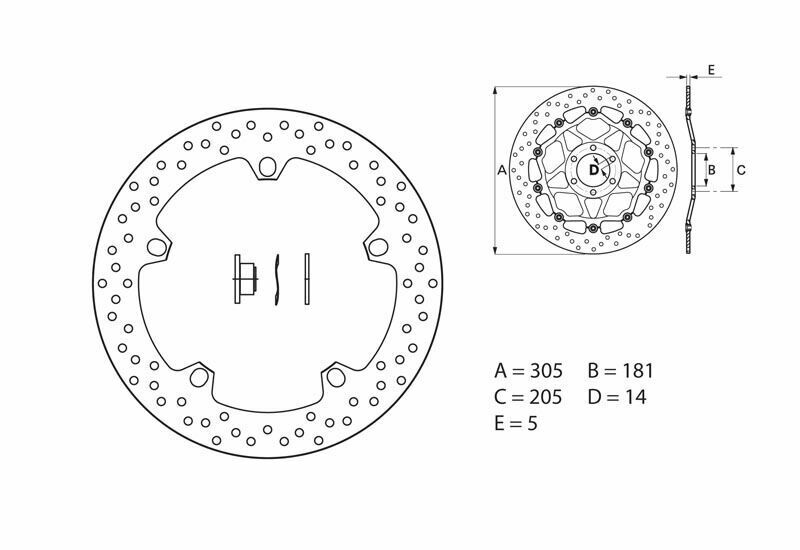 BREMBO Series Oro Round Fixed Brake Disc