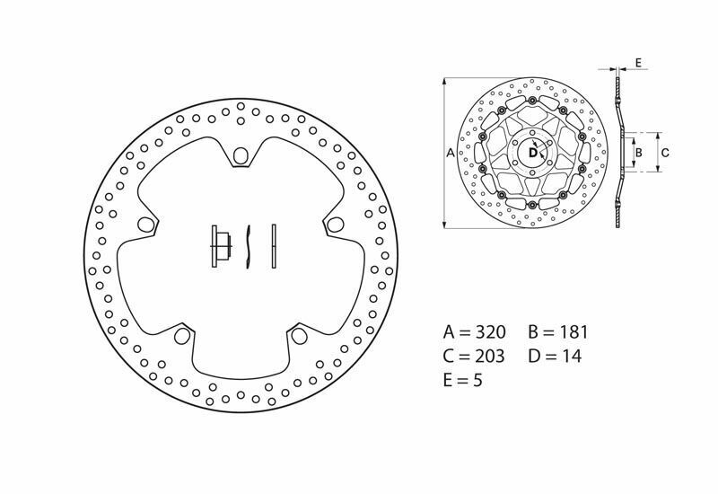 BREMBO Series Oro Round Fixed Brake Disc