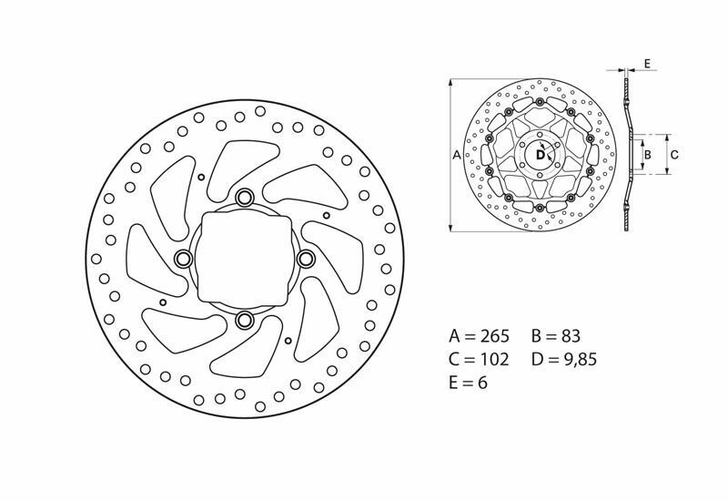 Brembo Serie Oro Round Fixed Brake Disc