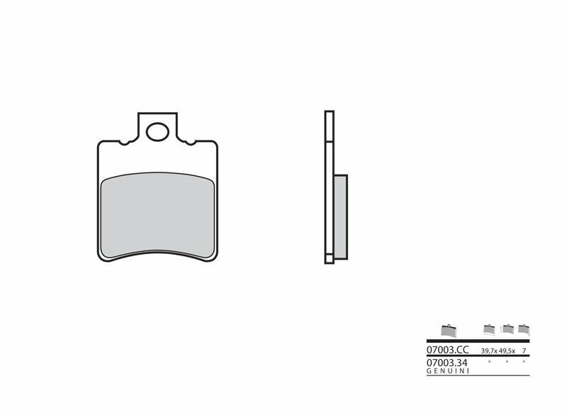 Brembo Scooter Carbon Ceramic Brake pads - 07003