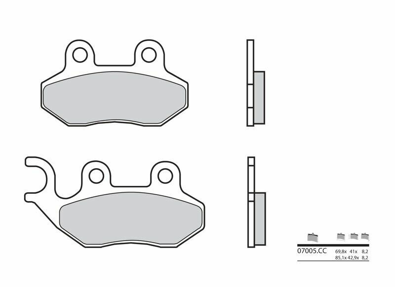 Brembo Scooter Carbon Ceramic Brake pads - 07005