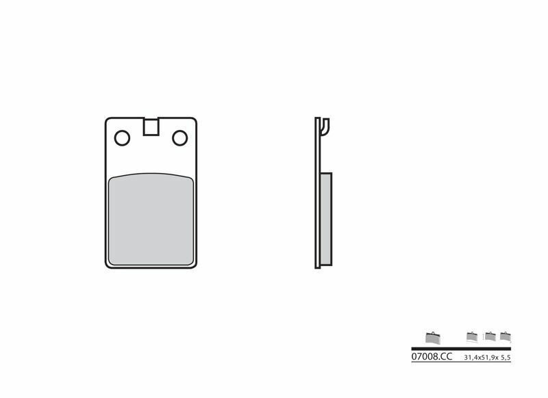 Brembo Scooter Carbon Ceramic Brake pads - 07008