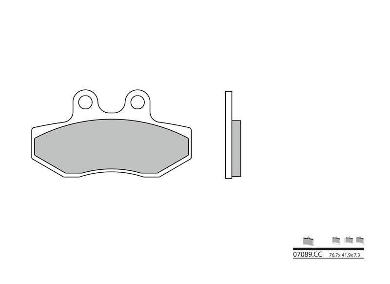 Brembo Scooter Carbon Ceramic Brake pads - 07089CC