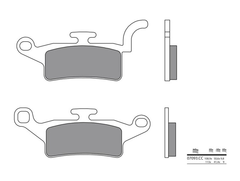 Brembo Scooter Carbon Ceramic Brake pads - 07093CC