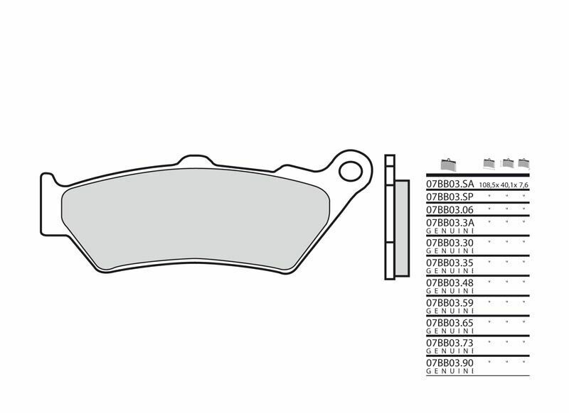 Brembo Genuine Sintered Metal Brake Pads - 07BB0390