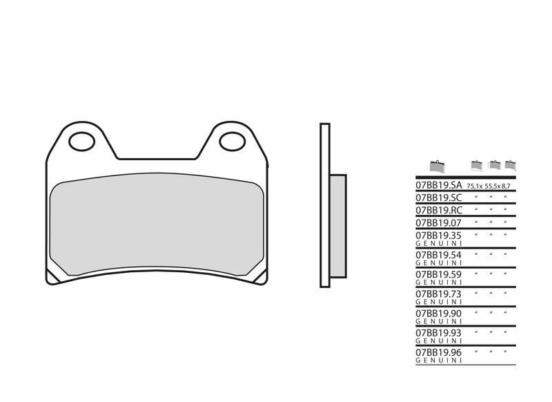 Brembo Genuine Sintered Metal Brake Pads - 07BB1973