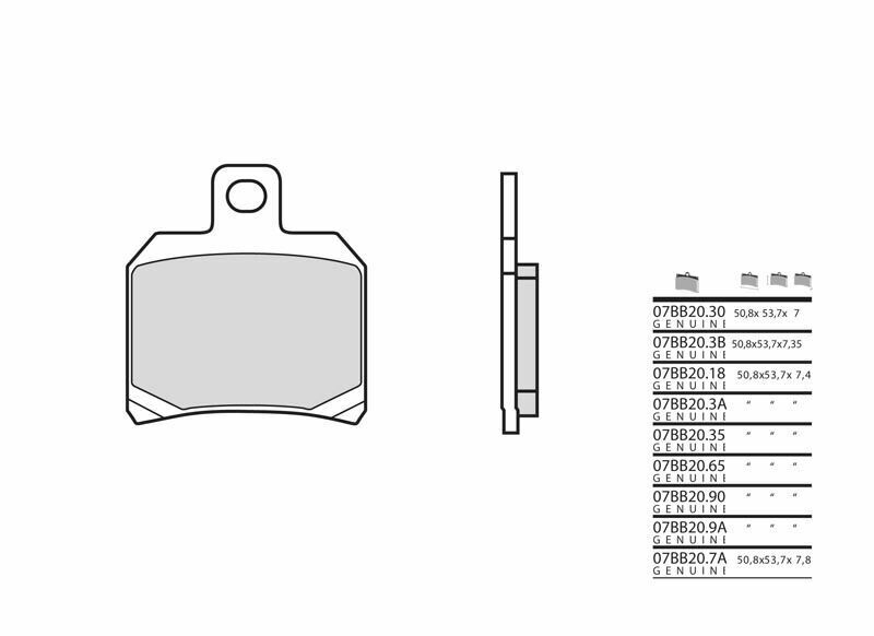 Brembo Genuine Sintered Metal Brake pads - 07BB2065