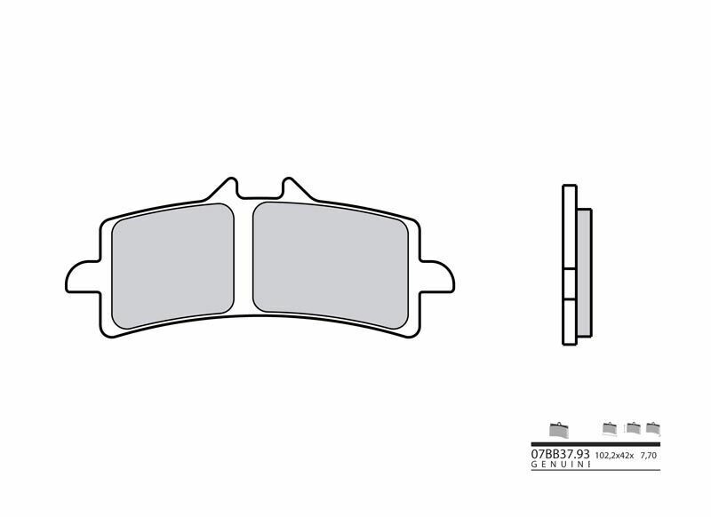 Brembo Genuine Sintered Metal Brake Pads - 07BB3793