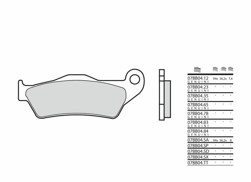 Brembo Genuine Sintered Metal Brake Pads - 07BB0483