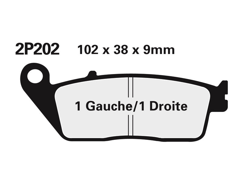 Nissin BRAKE PADS 2P-202ST SINTER METAL