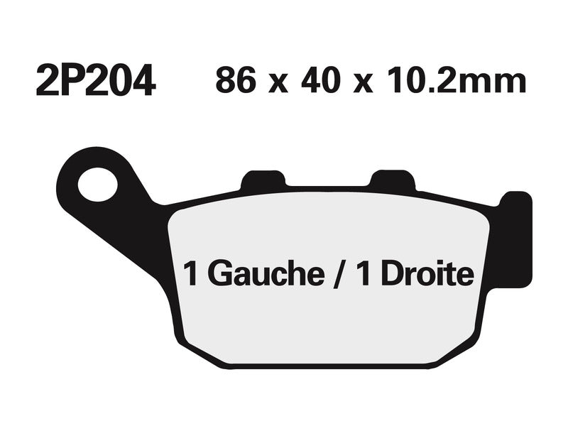 Nissin BRAKE PADS 2P-204GS SINTER METAL
