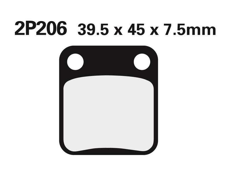 Nissin BRAKE PADS 2P-206GS SINTER METAL