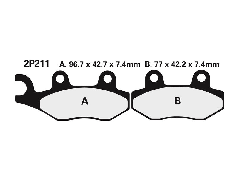 Nissin BRAKE PADS 2P-211NS SINTER METAL