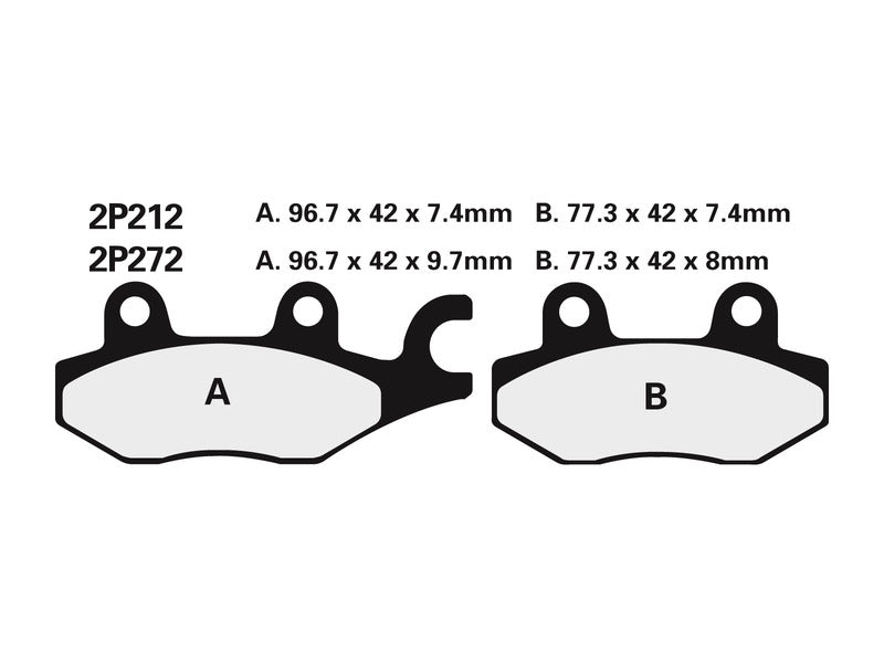 Nissin BRAKE PADS 2P-212STMX SINTER METAL